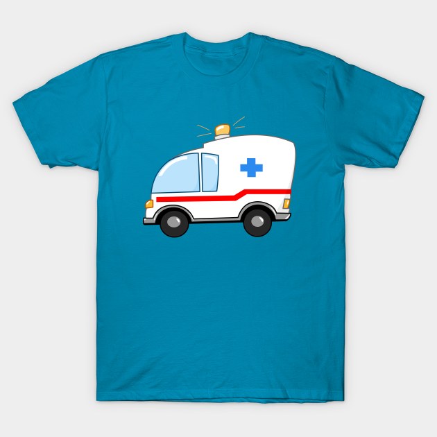 Ambulance Cartoon T-Shirt by DigiToonsTreasures